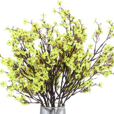 6pcs Breath Artificial Flowers DIY Bouquet Fake Flowers Yellow