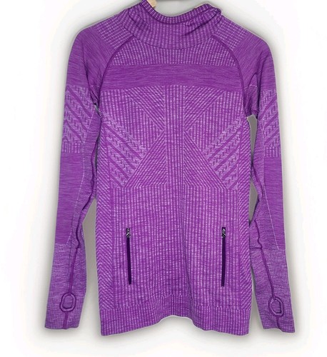 Sudadera con Capucha Lululemon Mujer Talla 6 Descanso Manga Larga Púrpura Gimnasio Correr Bolsillos - Imagen 2 de 6