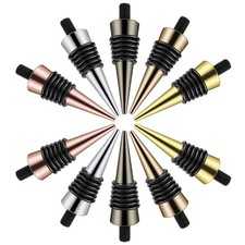 10pcs Empty Bottle Caps Threaded Post Metal Wine Cap 3662