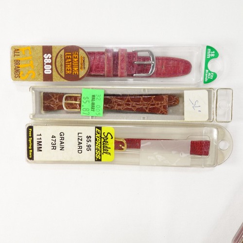 Mixed Lot Of 5 Vintage Metal & Genuine Leather Replacement Watchbands NOS - Picture 6 of 7