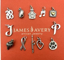 James Avery Sterling Silver Charms - Multiple Designs Available -Sold Separately