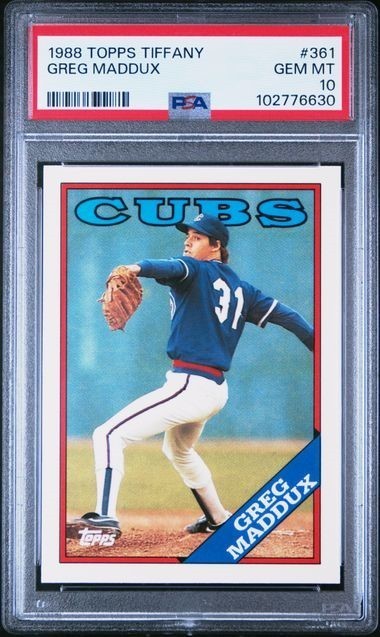 1988 Topps Tiffany #361 Greg Maddux - PSA 10