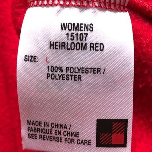 Cappotto giacca pile Ande manica lunga rosso Woolrich cimelio leggero full zip - Foto 8 di 9