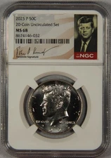 2025 P JFK Kennedy Half Dollar NGC MS698 from 20-Coin Uncirculated Set 50c