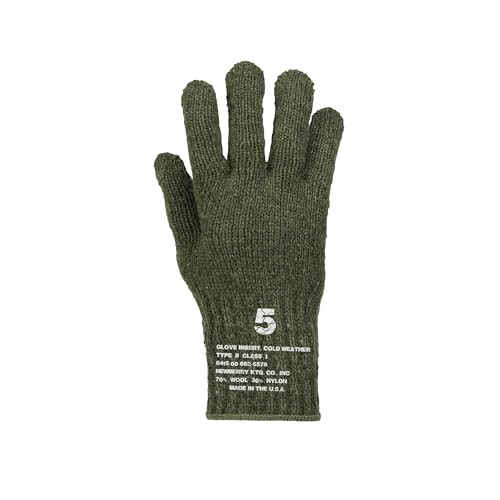  US Men's Wool Nylon Blend Cold Weather Snow Winter Glove Inserts Large Od Green - Picture 2 of 4