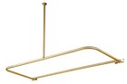 Elements Of Design ED3132 D-Type Shower Curtain Rod - Brass