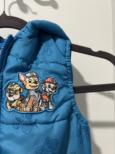 Paw Patrol Toddler Boys Hooded Puffer Vest Size 5T Nickolodeon 2016 - Picture 5 of 7