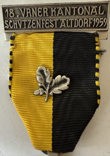 Rare 18.VRNER KANTONEL SWISS Shooting Medal - Picture 3 of 4