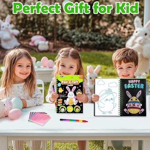FUNNYB&G Kit de Artesanía de Arte en Lámina para Niños - Hágalo Usted Mismo Juego de Arte Creativo de Lámina Pegatina - Imagen 48 de 93