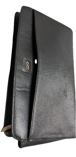 Vtg S.T. Dupont Paris Pouch Men’s Black Textured Leather Carry All Bag *no strap - Picture 17 of 21