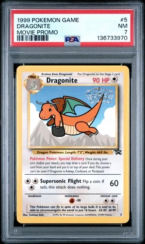 Dragonite Pokemon Game Movie 5 NM PSA 7