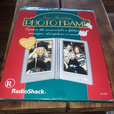 1 VTG NEW IN BOX RADIO SHACK VOICE RECORDING BLACK PHOTO FRAME and 1 with no box