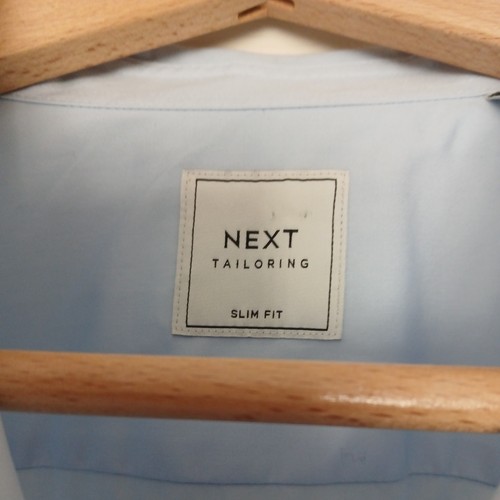Next Tailoring Men's Long Sleeved Slim Fit Shirt Large Pale Blue Collar 18 - Picture 6 of 19