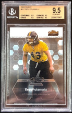 TROY POLAMALU Rookie 2003 Topps Finest #61 Steelers HOF BGS 9.5 GEM MINT