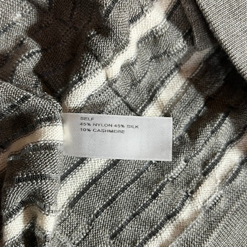 Carolina Herrera Strickjacke Set Damen groß grau Strick Kaschmir Seide Mischung Karriere - Bild 17 von 17