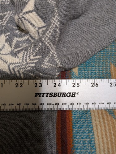 New Weatherproof Vintage Men's Graphic 1/4 Zip Sweater Gray Size Large Tall, LT - Picture 9 of 10
