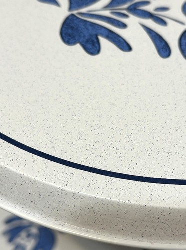 (4) Pfaltzgraff Yorktowne Brenner Abdeckung Emaille Stahl Metall blau Blumen 10 5/8" - Bild 10 von 16