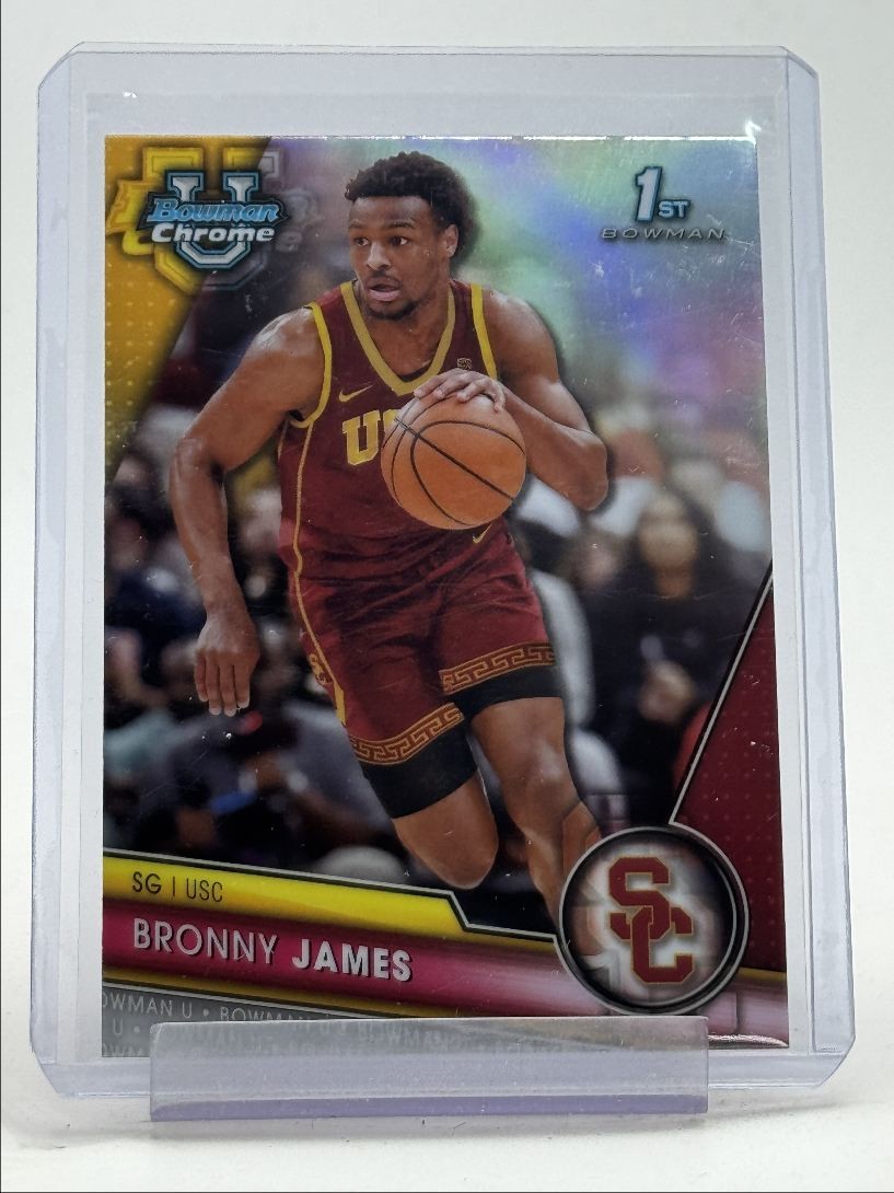 BRONNY JAMES 2023-24 BOWMAN UNIVERSITY CHROME 1ST REFRACTOR #95 A Q5378