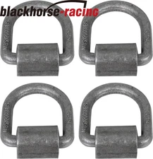4pcs Heavy Duty 1/2" Weld-On D Ring Flatbed Truck Trailer Cargo Tie Down Ring