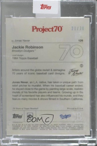 2021 Project 70 Online Exclusive Rainbow Foil /70 Jackie Robinson Jonas Never - Picture 2 of 3
