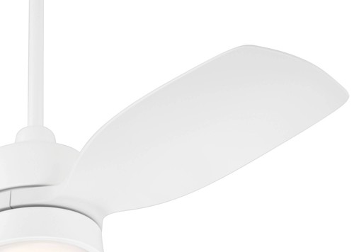 36" Casa Vieja Verdin Matte White LED Damp Ceiling Fan with Remote - Picture 4 of 7
