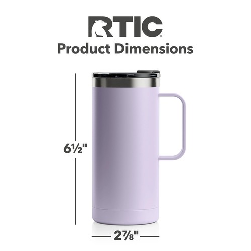 16oz Coffee Travel Mug with Lid and Handle Stainless Steel Vacuum Insulated Hot - Picture 4 of 6