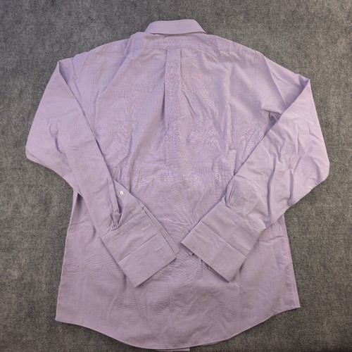 Brooks Brothers Dress Shirt 16 35 Regent Purple Solid French Cuff Point Collar - Picture 6 of 7