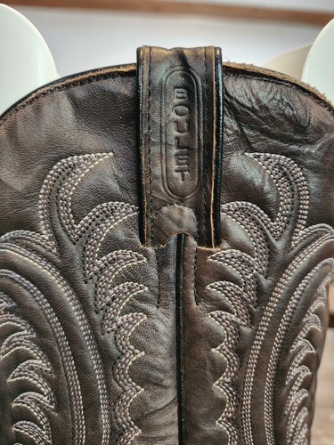 Boulet Canada Herren 10,5 Grau Anthrazit Leder Cowboystiefel Western Rodeo 6132 - Bild 7 von 11