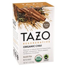 Tazo 00305 1.4 oz Tea Bags - Organic Chai (96/CT) New