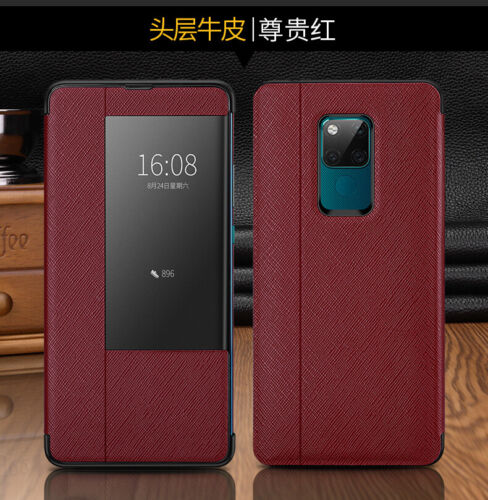 Luxus Smart View Leder Klapphülle Etui für Mate 20X 5G 7,2" - Bild 15 von 15