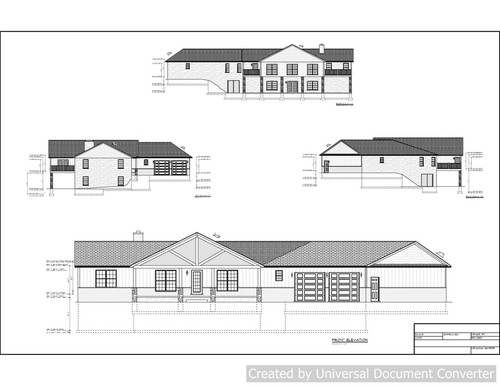 Full Set of single story 3 bedroom house plans 2,326 sq ft - Picture 3 of 6