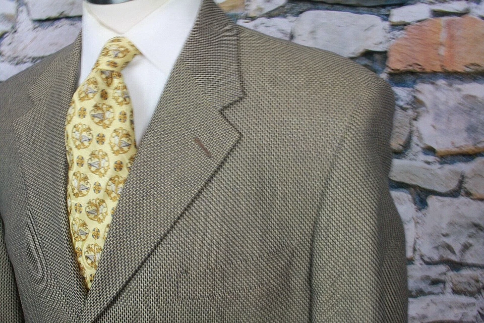 Blazer para hombre ZANELLA hecho en Italia lujoso tejido de lana de seda tres botones 44 Foto 2 de 4