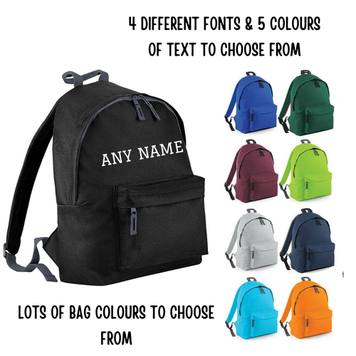 Personalised Any Name Text Junior Kids Childrens Backpack School Rucksack Bag - Picture 7 of 147