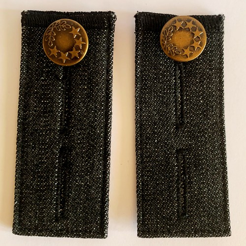 2PC Unisex Waist Band Pant Extender Button Trousers Jeans Skirts Maternity BLACK - Imagen 2 de 5