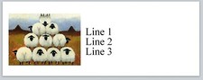 Personalized Address Labels Cartoon Sheep Stacked (JX 573)