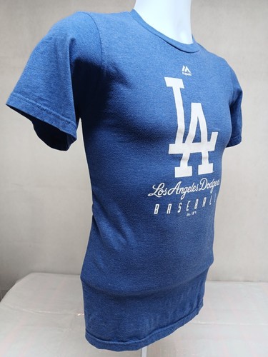 MAJESTIC MENS SMALL BLUE BASEBALL LA DODGERS SHORT SLEEVE T-SHIRT - Picture 5 of 11