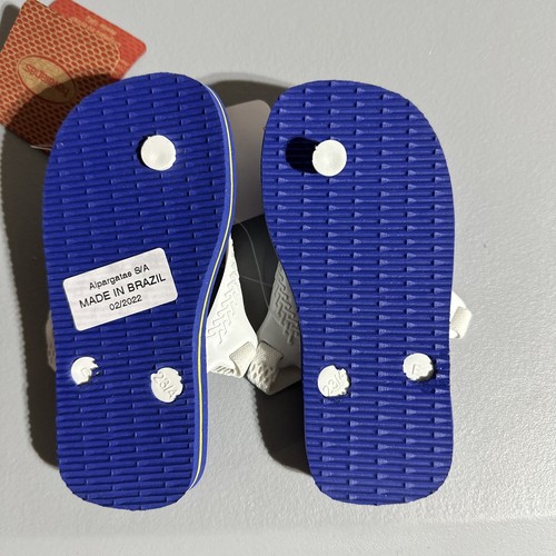 Havaianas Brazil Logo Flip Flop Sandal Marine Blue Baby 9C US 25/26EUR 23/24BR - Picture 8 of 12