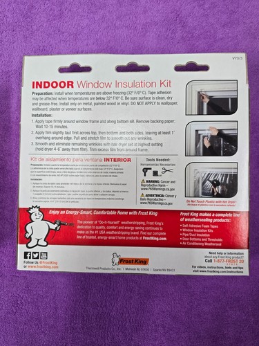 (2) Frost King E/O Indoor Window Insulation Kit (3 per Pack) - Picture 3 of 6