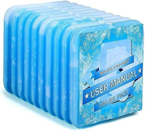 New 10Pcs Slim Reusable Ice Packs Quick Cooling for Lunch Box Bags Freezer - Picture 8 of 12