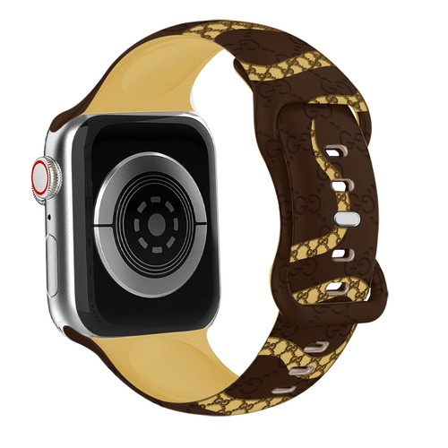 Luxury engrave silicone Strap for Apple Watch band Series 10/9/8 49/45/46mm 41mm - Picture 6 of 38