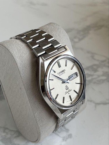 Seiko Silver Wave 7546-8340 Quartz Ivory Dial Day/Date Vintage Men's Watch - Picture 9 of 14