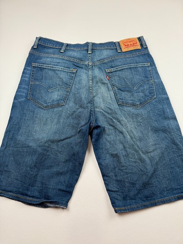 Levi's 569 Bermuda Shorts Men's 38 Blue Denim 5-Pocket Stretch Zip Fly Beach - Picture 2 of 6