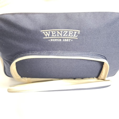 Wenzel Picnic Set For 4 Cutlery Cups Napkins Dishes Picnicware Case - Picture 6 of 15