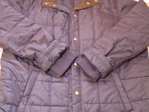 LANDS'  END Men XL/T Quilted Insulated Shirt Jacket Navy Puffer Water Resistant  - Picture 8 of 8