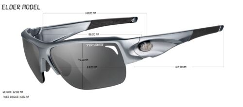Tifosi Optics Elder Sunglasses Matte Black/White, Smoke Lenses, #239 - Picture 6 of 8