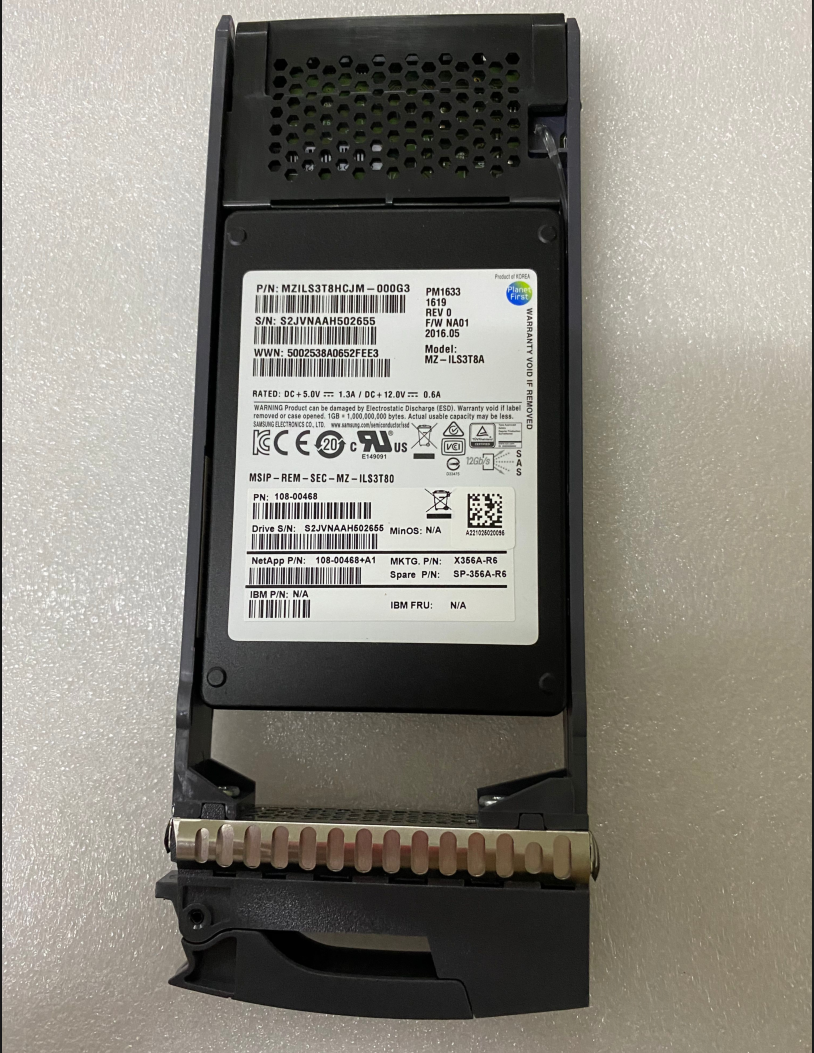 X356A-R6 NetApp 3.8TB SAS 12Gbps 2.5 inch MZILS3T8HCJM-000G3 Solid