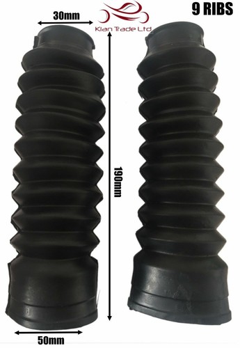 Motorcycle Rubber Front Fork Gaiters Dust Cover Gaitors Boots For Motorbike Dirt - Picture 3 of 11