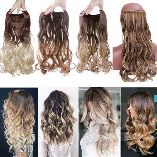 Cerchietto US Hidden Sercret Wire in Hair Extension spesso pezzo unico vero come umano - Foto 7 di 41