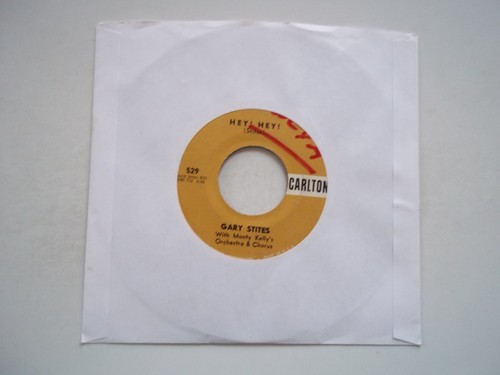GARY STITES - Gloria Lee / Hey! Hey! - 45 RPM 7" Record CARLTON - Picture 2 of 6