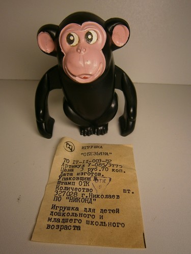 Monkey Wind-up Toy 1982 Vtg Soviet Children Kids Clockwork Automaton USSR Black - Picture 12 of 12